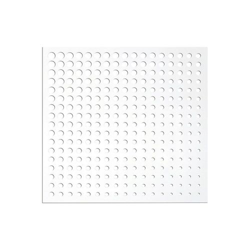 Panneau Décoratif Moon Blanc - 1 M Carré En Résine Polypropylène - Fixé Au Mur