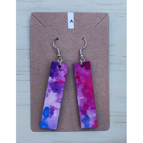 Boucles D'oreilles Bois Sublimé Modèle S007