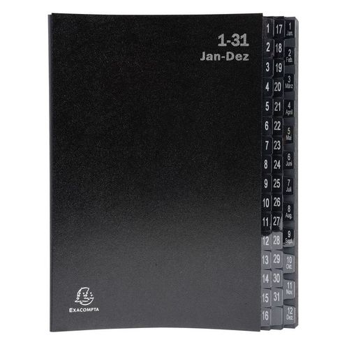 Exacompta Trieur Ordonator 1-31+Jan-D. 44com. Noir