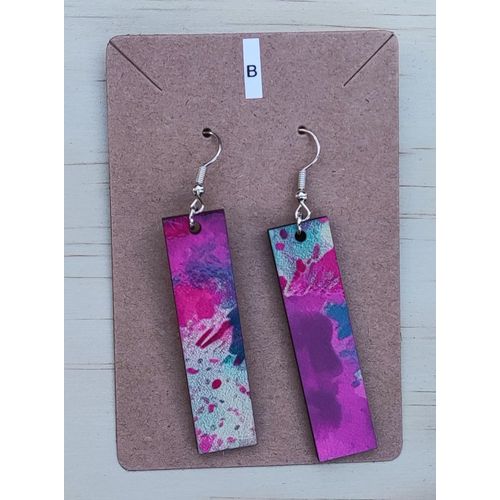 Boucles D'oreilles Bois Sublimé Modèle S008