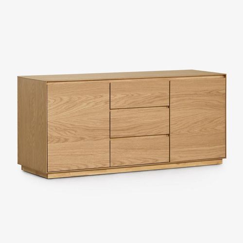 Buffet Rectangulaire 140x45 Cm En Mdf Burundi Marron Chêne