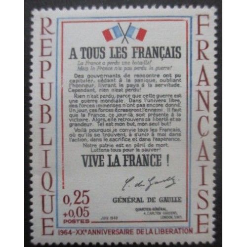 France N°1408 La Libération Neuf **