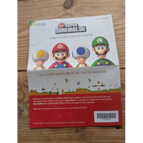 Dépliant Super Mario Bros Wii Nintendo
