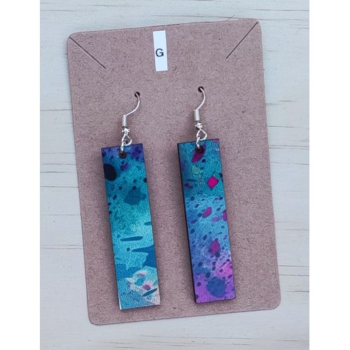 Boucles D'oreilles Bois Sublimé Modèle S012