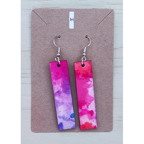 Boucles D'oreilles Bois Sublimé Modèle S013