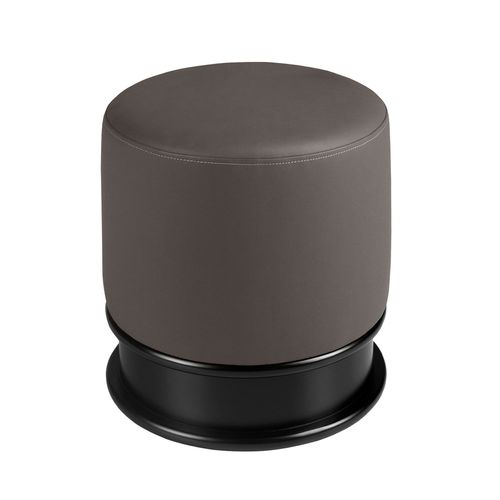 Pouf En Similicuir Gris Foncé