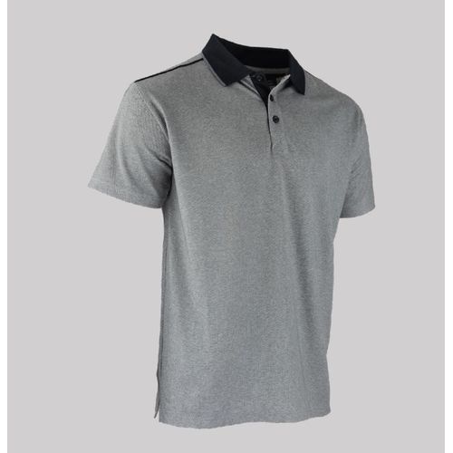 Polo Manches Courtes Biotope, Maille Piquée - Gris Chiné - T.Xl - Lma - 9319-Xl