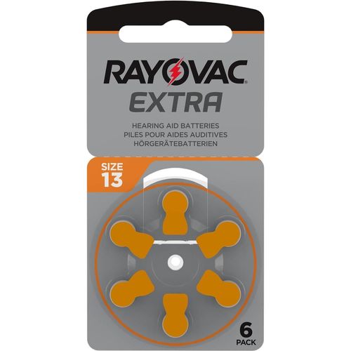 Rayovac Blister de 6 piles bouton Extra Advanced Zinc-air 1.4 V PR48/13A