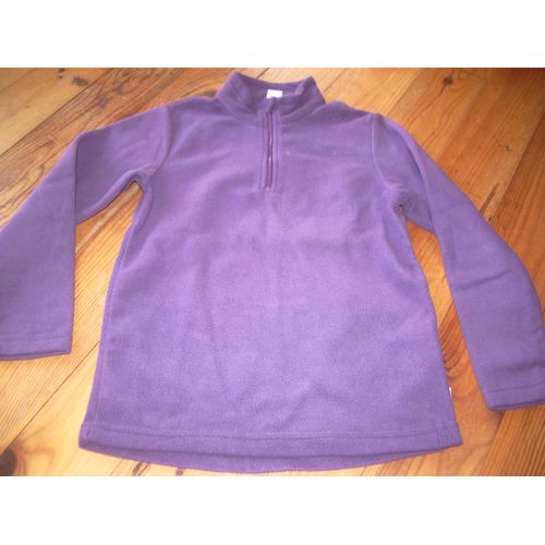 Sweat Oxylane Violet Taille 8 Ans Col Montant