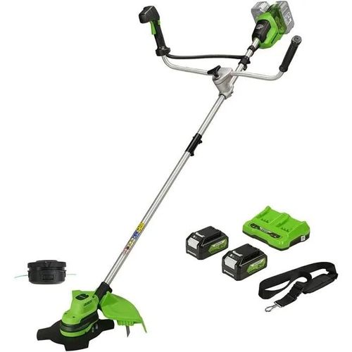 Coupe-bordure Débroussailleuse avec 2 Batteries 4Ah et Chargeur, 38cm Fil 25cm