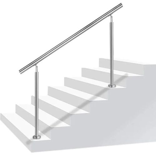 Rampe d'escalier, main courante en acier inoxydable, garde-corps pour escaliers, intérieur et extérieur