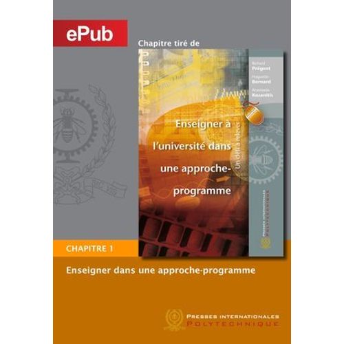 Enseigner À L'université Dans Une Approche-Programme (Chapitre)