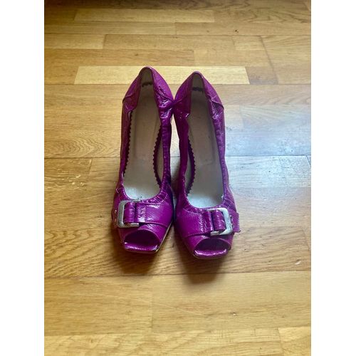 Sandales Violettes À Talons Vintage - 39