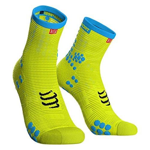 Compressport - Compressport Pro Racing Socks V3.0 Run High Chaussette Running Homme (Lot De 2) - Jaune Fluo - 2