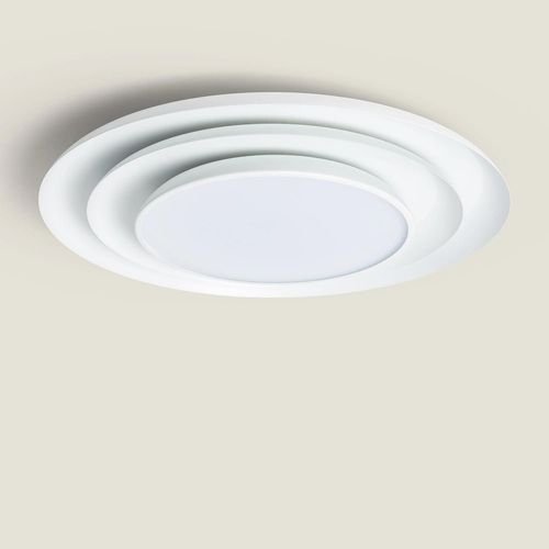 Plafonnier Led Rond Métal 30w Ø500 Mm Cct Sélectionnable Telmor Blanc
