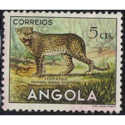 Angola 1953 Léopard Leopardo Panthera Pardus Shortridge Y&T Ao 357 Rp372