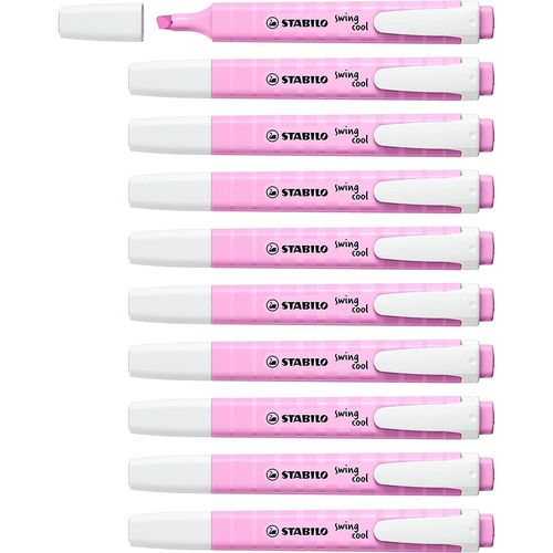 Stabilo Lot De 10 Surligneurs Swing Cool Pastel Mauve Givré