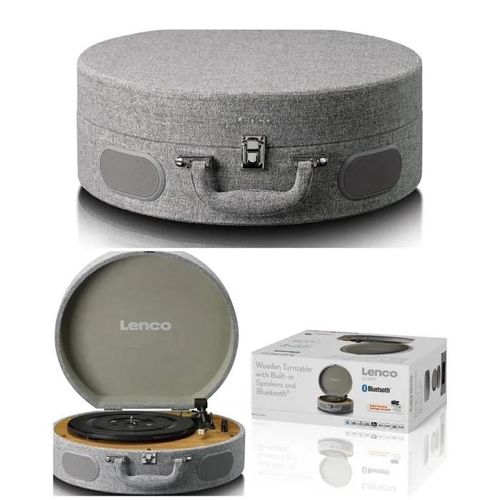 Platine Disque Vinyle - RETRO GRISE - TT-34 - USB - RCA - AUX ¿ Télécommande avec haut-parleurs intégrés CELLULE AT3600L