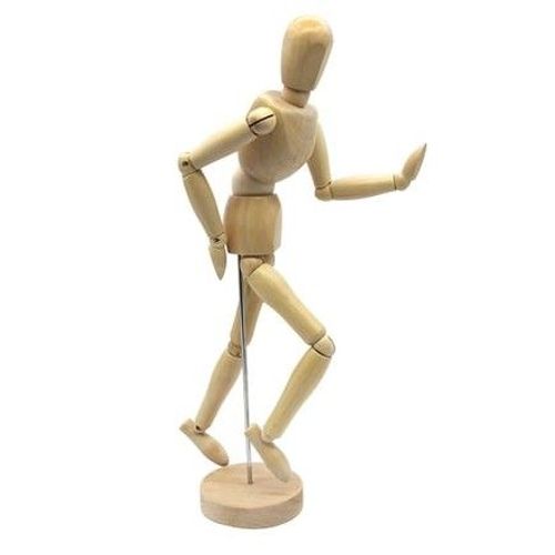 Mannequin homme articulé en bois massif 33 cm