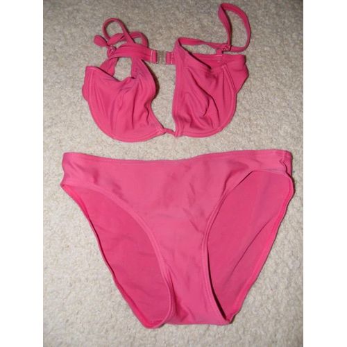 Maillot De Bain Femme Fushia 2 Pièces Taille 38
