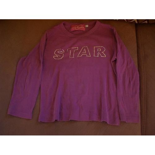 T-Shirt Incandescence Violet Manches Longues Taille 8 Ans