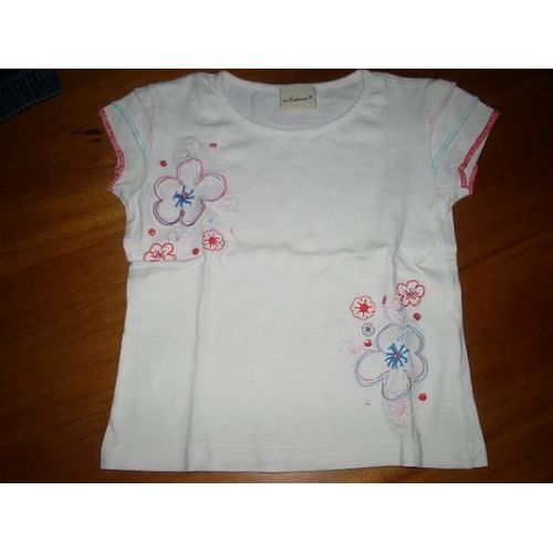 T-Shirt In Extenso 4 Ans , Blanc , Superbes Imprimés