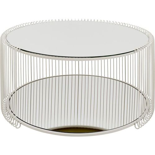 Table Basse Wire Double 80cm Beige Kare Design