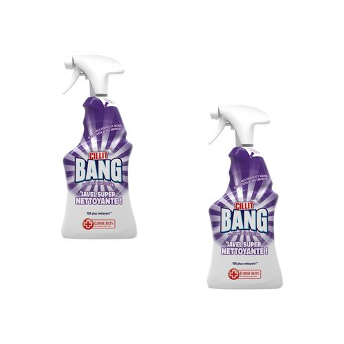 CILLIT BANG Lot de 2 Pistolets de 750 ml Nettoyant Surpuissant Javel 10X plus nettoyante
