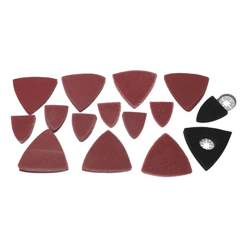 Kit de patins de ponçage pour outils oscillants, accessoires pour doigts triangulaires, grain 60 80 120 180 240