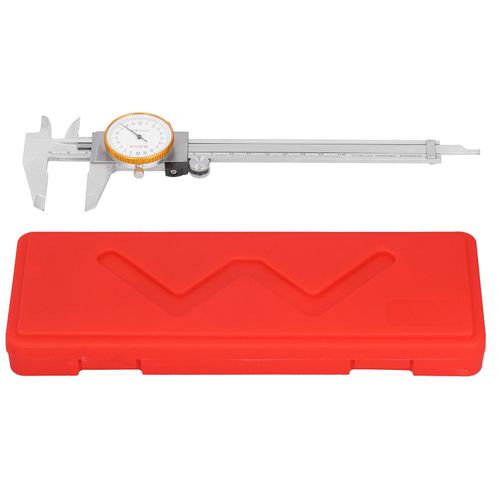 Pied à coulisse à cadran Vernier 0,02, outil de mesure manuel en acier inoxydable à double choc 0 à 150 mm