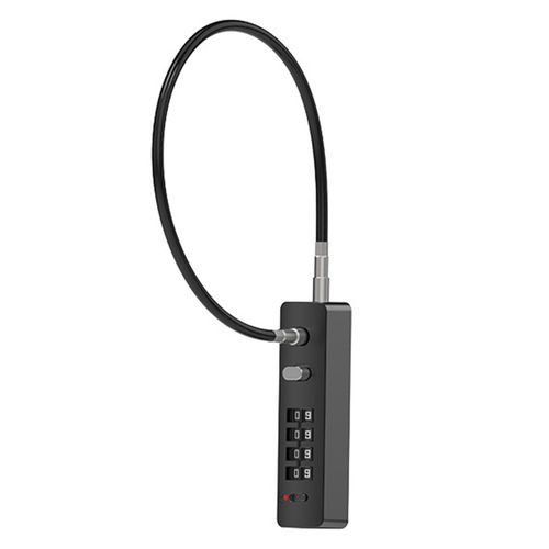 CâBle De Verrouillage En Acier Avec Mot De Passe à 4 Chiffres, Serrure à Combinaison Pour Casier De VéLo, Armoire De Rangement De ClôTure, Noir