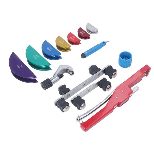 Kit de cintreuse de tubes à cliquet, tuyau de réfrigération, 7 matrices, outil HAVC multi-tubes à 90 degrés, 1/4 à 7/8 pouces, 6 à 22mm