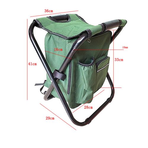 Sac à dos pliant avec tabouret, sac à outils en tissu Oxford épais de grande capacité, sac isotherme pour chaise, Camping en plein air, pêche