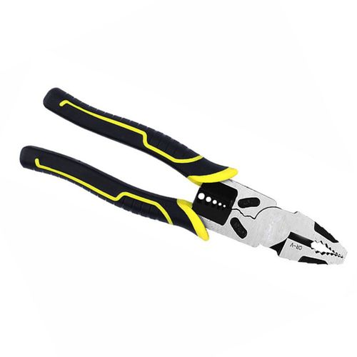 Pince multifonctionnelle, économie d'effort, coupe, sertissage, dénudeur de fil, jaune, 9 pouces
