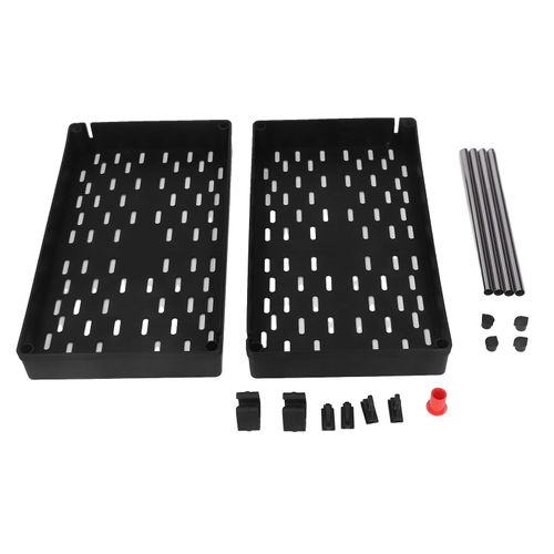 Chariot de rangement élargi à 2 niveaux, avec panier à grille, étagère de rangement Portable au sol pour dortoir de bureau