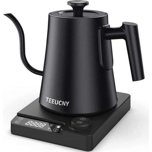 Bouilloire Électrique, Bouilloire Col De Cygne Fonction Maintien Au Chaud, Bouilloire À Café Avec Col De Cygne, Bouilloire En Acier Inoxydable Avec Réglage Température, Théière Électrique 1L