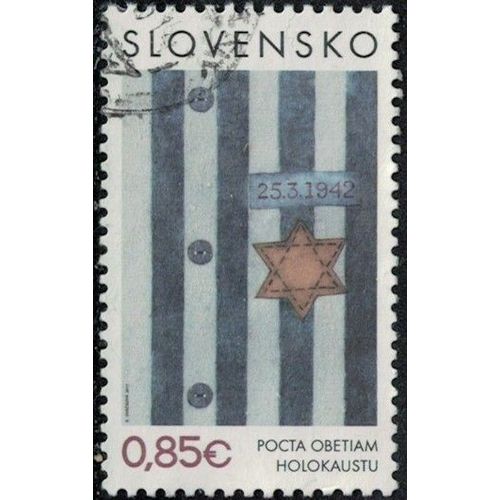 Slovaquie 2017 Oblitéré Used Hommage Aux Victimes De L'holocauste Y&t Sk 713 Su