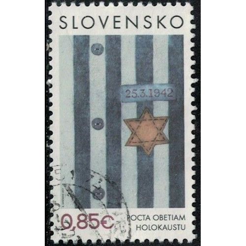 Slovaquie 2017 Oblitéré Used Hommage Aux Victimes De L'holocauste Y&t Sk 713 Su