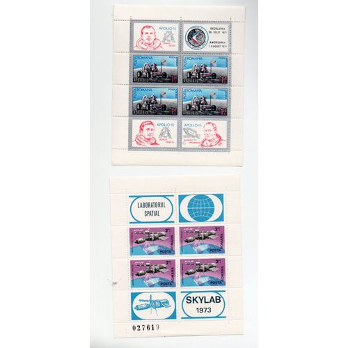 Roumanie- Lot De 5 Blocs Feuillets Neufs- Espace