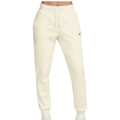 Women's Phoenix Fleece Mid-Rise Pant Pantalon De Jogging Taille M, Blanc/Beige