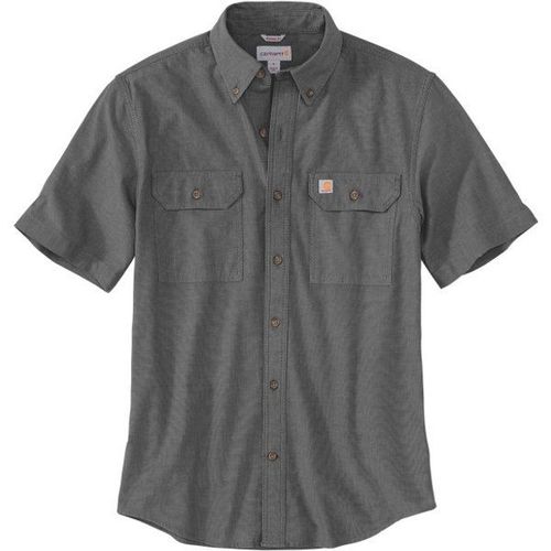 Loose Chambray S/S Chemise Taille L, Gris