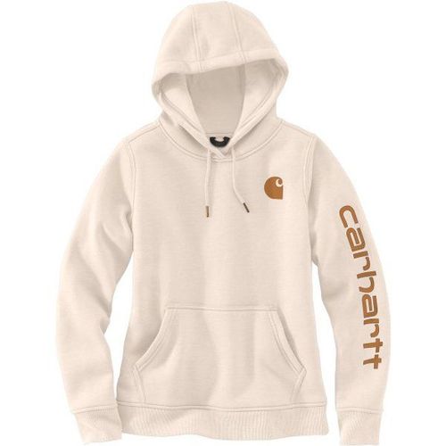 Women's Clarksburg Logo Sleeve Sweatshirt Sweat À Capuche Taille L, Beige