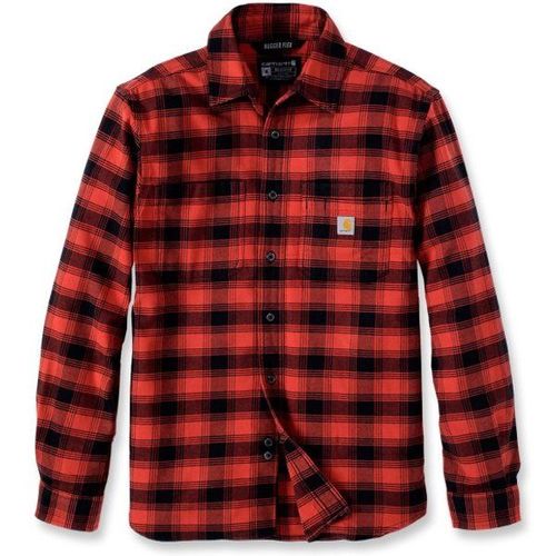 Flannel L/S Plaid Shirt Chemise Taille M, Rouge