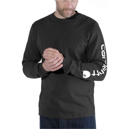 Sleeve Logo L/S Haut À Manches Longues Taille M, Noir