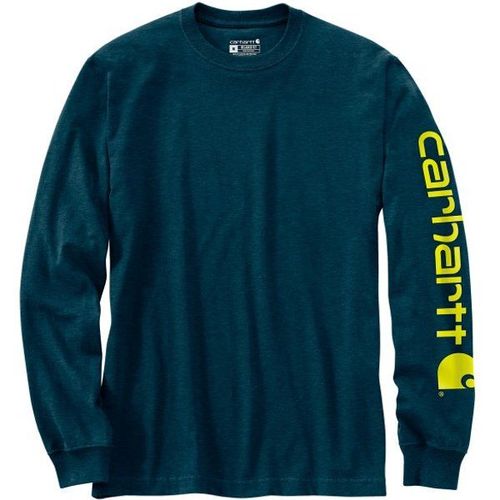 Sleeve Logo L/S Haut À Manches Longues Taille L, Bleu