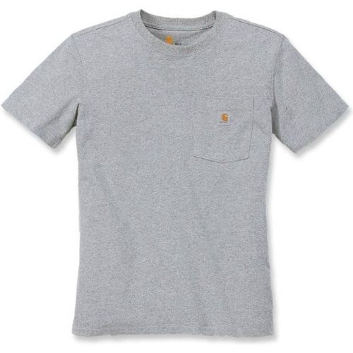Women's Loose Fit Heavyweight S/S Pocket Cotton T-Shirt Taille S, Gris
