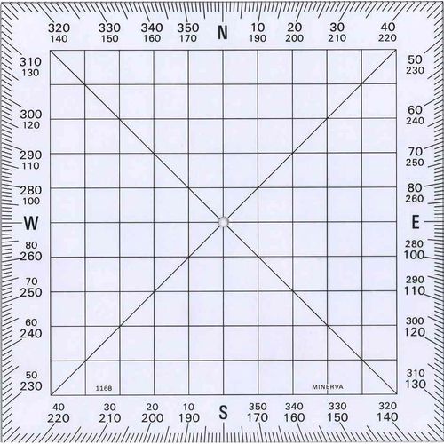 Minerva Carré De Navigation, 130 X 130 Mm