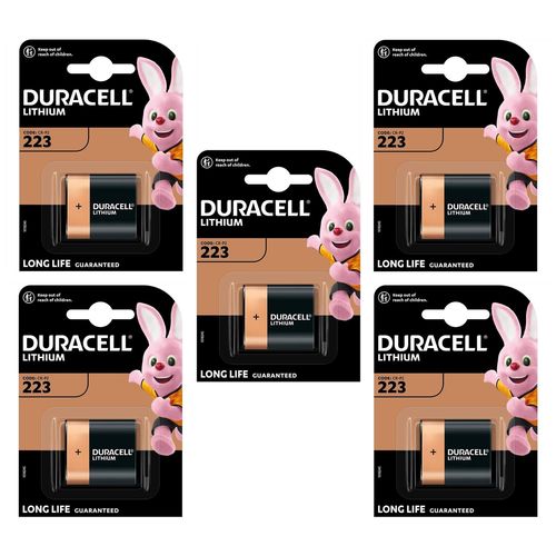 DURACELL Lot de 5 Piles photo Lithium Ultra DL 223 A