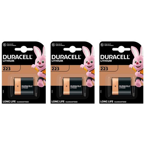 DURACELL Lot de 3 Piles photo Lithium Ultra DL 223 A