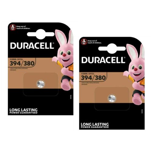 DURACELL Lot de 2 Blisters de 1 Pile oxyde argent pour montres "Watch" 394/380 SR 45